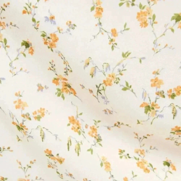 NWT Reformation Malachi Floral Ruffle Mini Dress in Cream Yellow Julius Size 2 - Picture 4 of 11